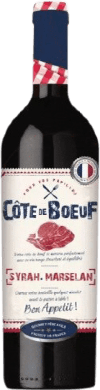 10,95 € Kostenloser Versand | Rotwein Gourmet Père & Fils Côte de Boeuf Jung Frankreich Syrah, Marselan 75 cl