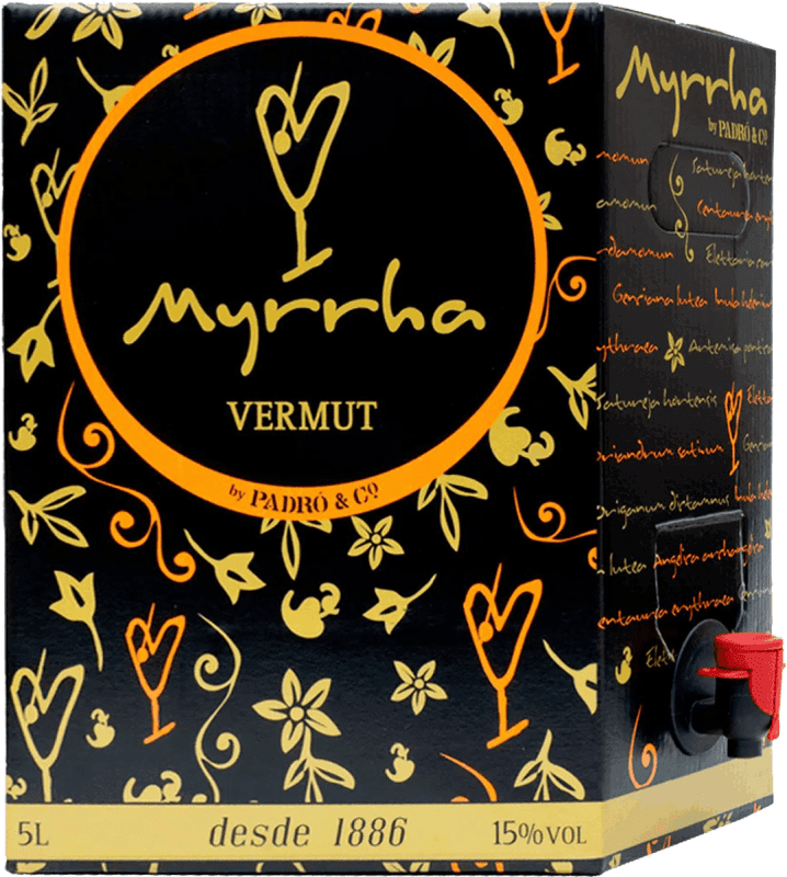 97,95 € Free Shipping | Vermouth Padró Myrrha Rojo Catalonia Spain Bag in Box 15 L