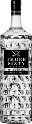 14,95 € Envio grátis | Vodca Three Sixty Original Alemanha Garrafa Medium 50 cl