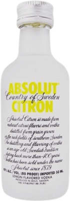 5,95 € Envio grátis | Vodca Absolut Citron Suécia Garrafa Miniatura 5 cl