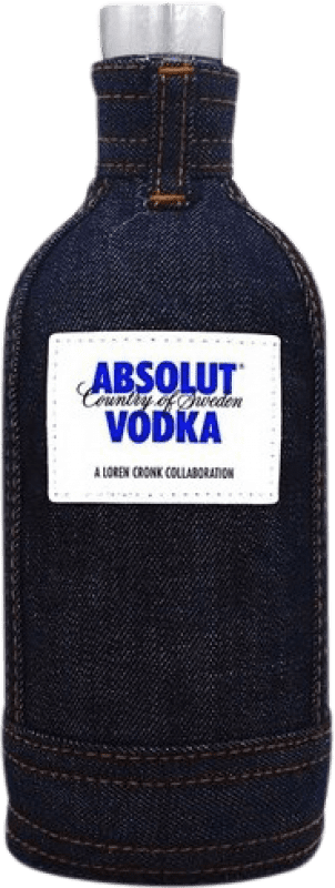 59,95 € 送料無料 | ウォッカ Absolut Denim スウェーデン ボトル 70 cl