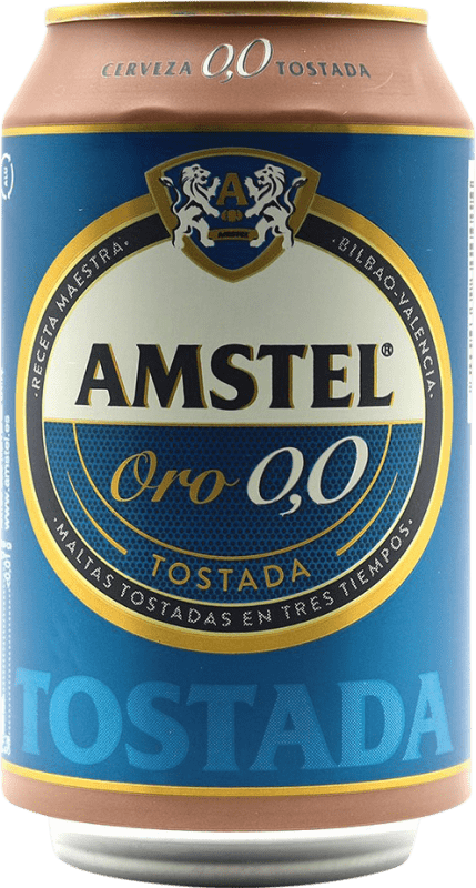 0,95 € Kostenloser Versand | Bier Amstel Tostada Oro 0,0 Niederlande Alu-Dose 33 cl Alkoholfrei