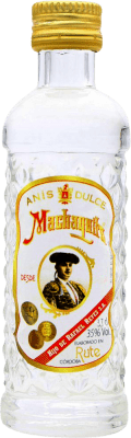 3,95 € Envio grátis | Anis Anís Machaquito Doce Espanha Garrafa Miniatura 4 cl