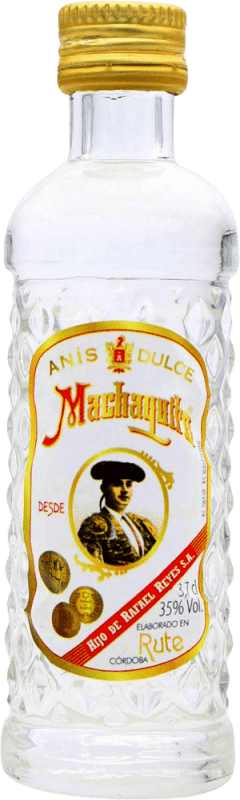 4,95 € Envío gratis | Anís Machaquito Dulce España Botellín Miniatura 4 cl