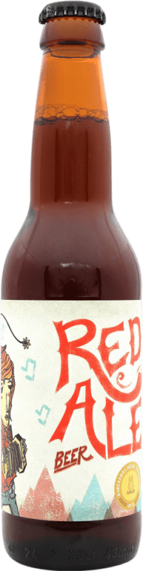 2,95 € Kostenloser Versand | Bier Artesanas de Albacete Red Ale — Rotes Spanien Drittelliterflasche 33 cl
