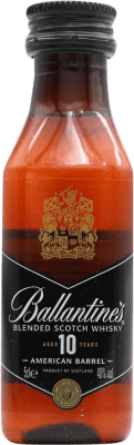 4,95 € 送料無料 | ブレンデッドウイスキー Ballantine's American — アメリカン, Barrel — 樽 スコットランド イギリス 10 年 ミニチュアボトル 5 cl