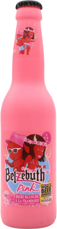 3,95 € Free Shipping | Beer Belzebuth Pink, Blanche — White France Third-Liter Bottle 33 cl