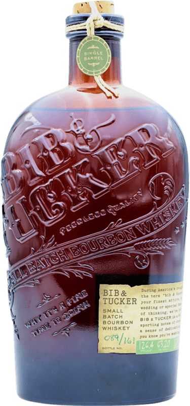 165,95 € Бесплатная доставка | Виски Бурбон Bib & Tucker Single Barrel Соединенные Штаты 10 Лет бутылка 70 cl
