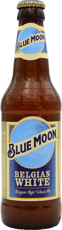 3,95 € 免费送货 | 啤酒 Blue Moon 美国 三分之一升瓶 33 cl