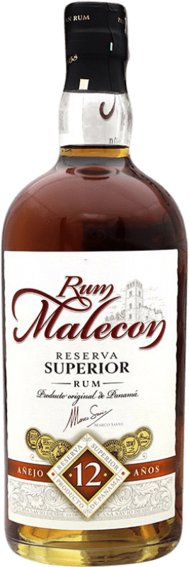 47,95 € Free Shipping | Rum Bodegas de América Malecon Panama 12 Years Bottle 70 cl