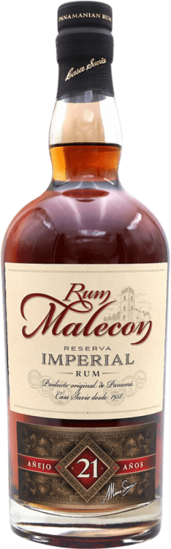 79,95 € Envío gratis | Ron Bodegas de América Malecon Imperial Reserva Panamá 21 Años 70 cl