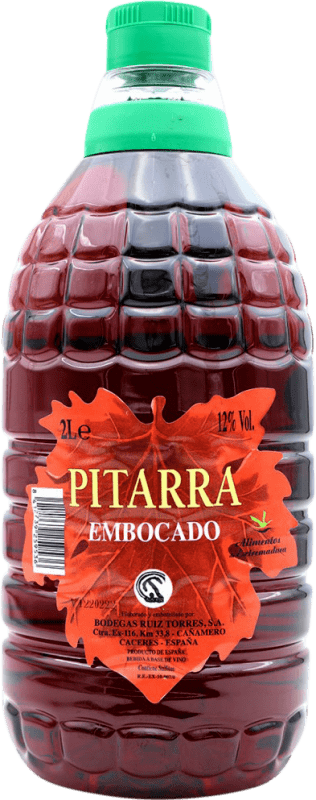 8,95 € Spedizione Gratuita | Vino Rosso Ruiz Torres Pitarra Embocado Spagna Tanica 2 L