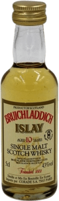 24,95 € Envio grátis | Whisky Single Malt Bruichladdich Escócia Reino Unido 10 Anos Garrafinha Miniatura 5 cl Exemplar de colecionador Não Próprio para Consumo