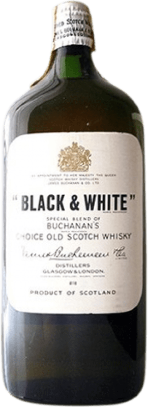 668,95 € Envío gratis | Whisky Blended Buchanan's Black & White Años 60 Ejemplar Coleccionista Escocia Reino Unido Botella 70 cl