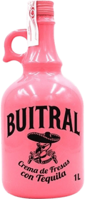 19,95 € Envio grátis | Licor Creme Buitral Fresas con Tequila México Garrafa 1 L