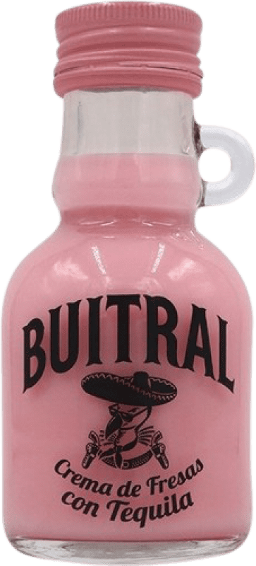 4,95 € Envoi gratuit | Tequila Buitral Crema al Tequila Fresa Mexique Mini-Bouteille 10 cl