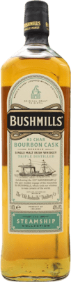 58,95 € Spedizione Gratuita | Whisky Single Malt Bushmills Steamship Bourbon Cask Regno Unito Bottiglia 1 L