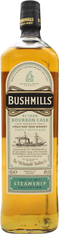 61,95 € Spedizione Gratuita | Whisky Single Malt Bushmills Steamship Bourbon Cask Finish — Affinato in Botte Regno Unito 1 L