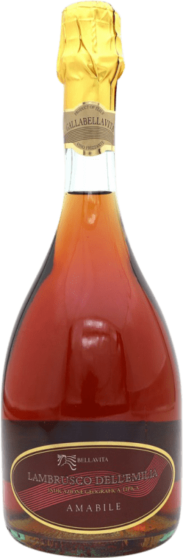 6,95 € Envio grátis | Espumante rosé Caldirola Rosado Amabile I.G.T. Emilia Romagna Itália Lambrusco Garrafa 75 cl