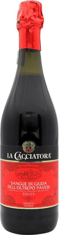 7,95 € Free Shipping | Red sparkling Caldirola La Cacciatora Sangue Di Giuda D.O.C. Oltrepò Pavese Italy Bottle 75 cl