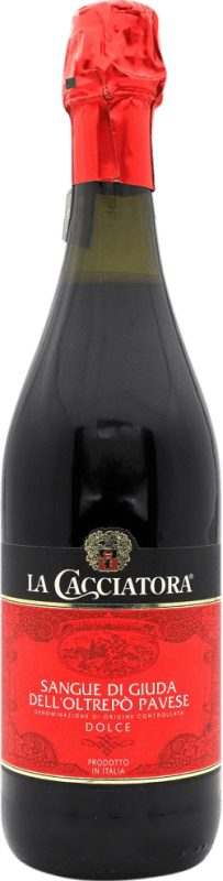 8,95 € Free Shipping | Red Sparkling Wine Caldirola La Cacciatora Sangue Di Giuda D.O.C. Oltrepò Pavese Italy 75 cl