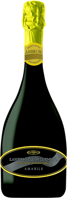 7,95 € Free Shipping | Red sparkling Caldirola I.G.T. Emilia Romagna Italy Lambrusco Bottle 75 cl