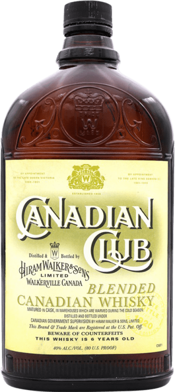 271,95 € Kostenloser Versand | Whiskey Blended Canadian Club Sammlerexemplar Kanada 6 Jahre Flasche 70 cl
