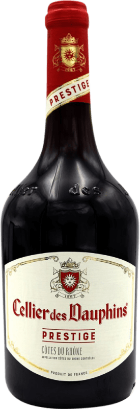 9,95 € Spedizione Gratuita | Vino rosso Cellier des Dauphins Prestige A.O.C. Côtes du Rhône Francia Bottiglia 75 cl