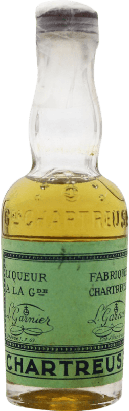 228,95 € Envio grátis | Licores Chartreuse Verde Espécime de Colecionador França Garrafa Miniatura 5 cl