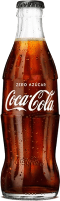 7,95 € Envio grátis | Caixa de 4 unidades Refrescos e Mixers Coca-Cola Zero Espanha Garrafa Pequena 20 cl