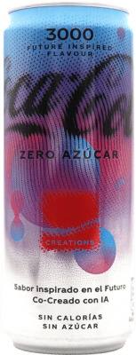 1,95 € Envio grátis | Refrescos e Mixers Coca-Cola 3000 Zero con IA Espanha Lata 33 cl
