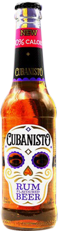 32,95 € Spedizione Gratuita | Scatola da 24 unità Birra Cubanisto Regno Unito Bottiglietta Terzo 33 cl Rum