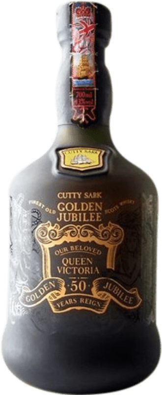 599,95 € Envio grátis | Whisky Blended Cutty Sark Golden Jubilee Queen Victoria Espécime de Colecionador Escócia Reino Unido Garrafa 70 cl