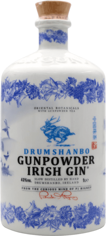 63,95 € 免费送货 | 金酒 Gin Drumshanbo Gunpowder Ceramic Porcelain — 陶瓷瓷器 爱尔兰 1 L