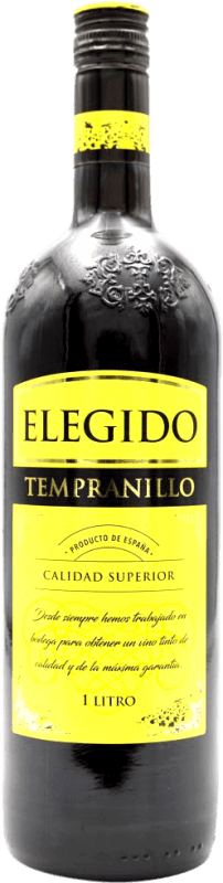 2,95 € Envío gratis | Vino Tinto Elegido D.O. Toro España Tempranillo 1 L