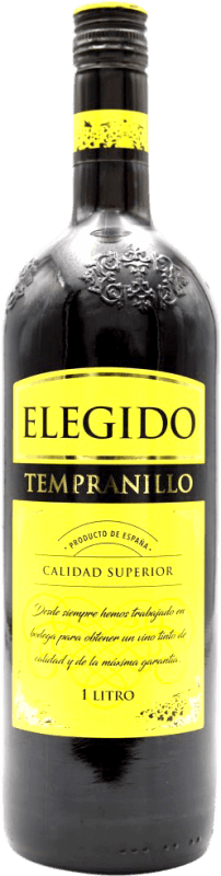 2,95 € Envío gratis | Vino tinto Elegido D.O. Toro España Tempranillo Botella 1 L