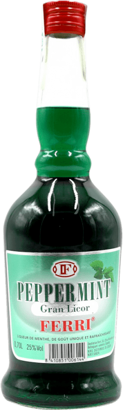 7,95 € Envío gratis | Licores Ferri Peppermint España Botella 70 cl