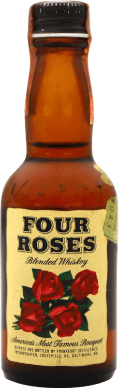 67,95 € Spedizione Gratuita | Whisky Blended Four Roses Esemplare da Collezione stati Uniti Bottiglia Miniatura 5 cl