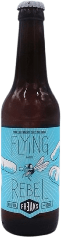 2,95 € Kostenloser Versand | Bier Freaks Flying Rebel Lager Spanien Drittelliterflasche 33 cl