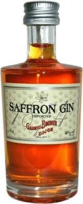 2,95 € Envío gratis | Ginebra Gabriel Boudier Saffron Francia Botellín Miniatura 5 cl