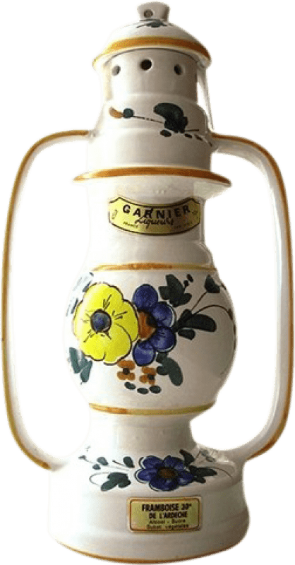 159,95 € Envío gratis | Schnapps Garnier L'Ardeche Ceramic Porcelain — Porcelana Cerámica Francia Botella Medium 50 cl Framboise — Frambuesa