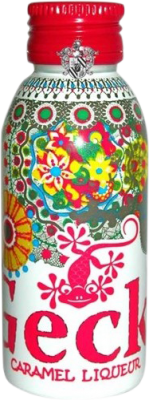 2,95 € Envio grátis | Vodka Gecko França Garrafinha Miniatura 5 cl Caramel — Caramelo