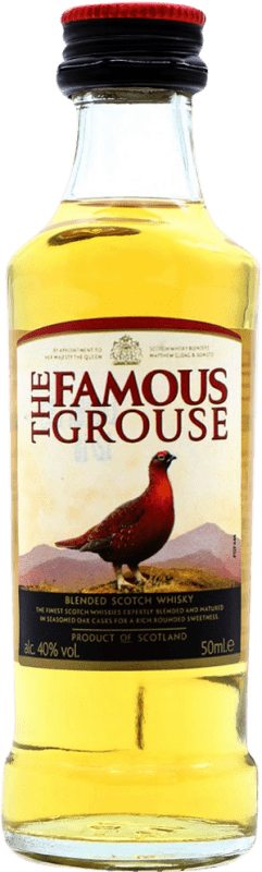2,95 € Envío gratis | Whisky Blended Glenturret The Famous Grouse Reino Unido Botellín Miniatura 5 cl