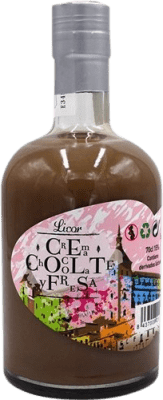 8,95 € Kostenloser Versand | Cremelikör Gómez Caro Chocolate y Fresa Spanien Flasche 70 cl