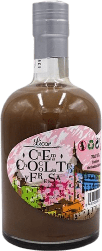 8,95 € Бесплатная доставка | Ликер крем Gómez Caro Chocolate y Fresa Испания бутылка 70 cl