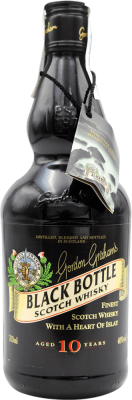 132,95 € 免费送货 | 威士忌混合 Gordon Grahams Black Bottle 英国 10 岁 瓶子 70 cl