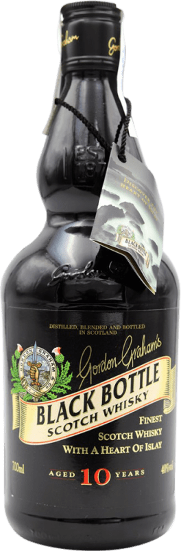 132,95 € Envio grátis | Whisky Blended Gordon Grahams Black Bottle Reino Unido 10 Anos Garrafa 70 cl