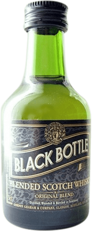 6,95 € 免费送货 | 威士忌混合 Gordon Grahams Black Bottle 英国 微型瓶 5 cl