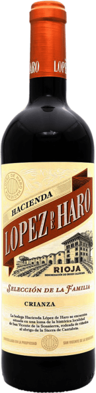 10,95 € Бесплатная доставка | Красное вино Hacienda López de Haro Семейный отбор Crianza — Крианса D.O.Ca. Rioja Испания бутылка 75 cl