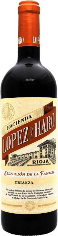 10,95 € Kostenloser Versand | Rotwein Hacienda López de Haro Selección de la Familia Alterung D.O.Ca. Rioja Spanien Flasche 75 cl